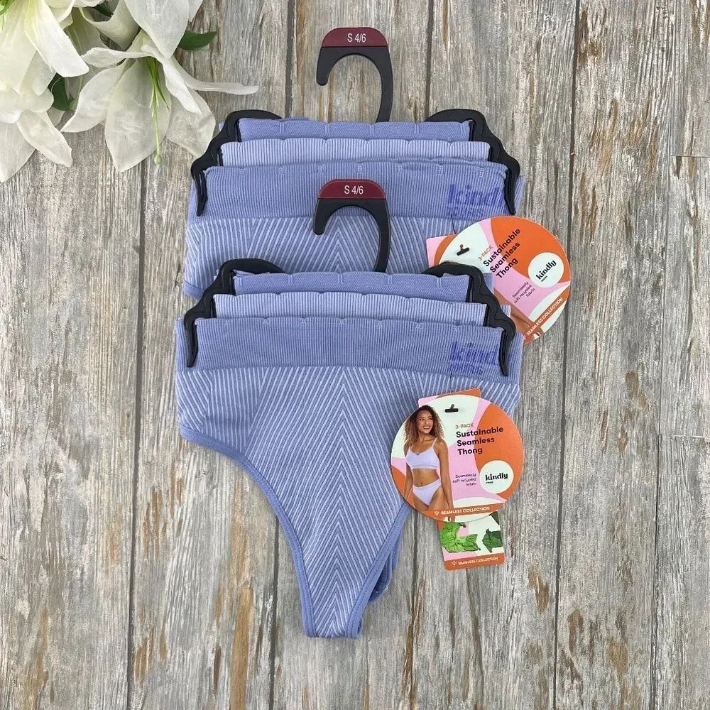 Women's Seamless Thong UnderwearPanty 2, 3-Packs Size S